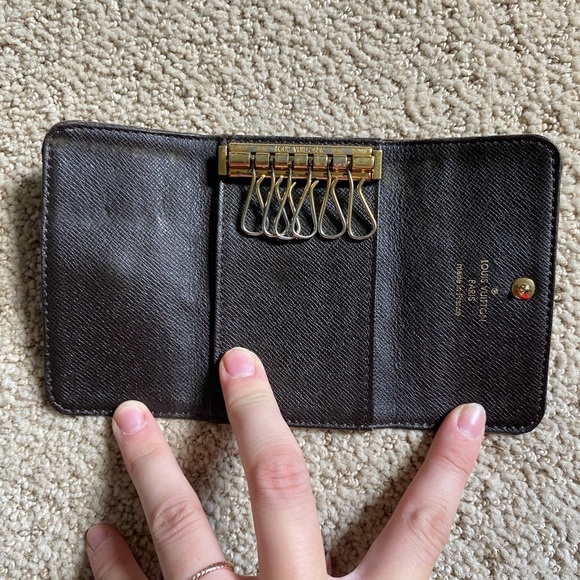 Authentic Louis Vuitton classic monogram Mini Lin keyholder brown - Picture 8 of 12